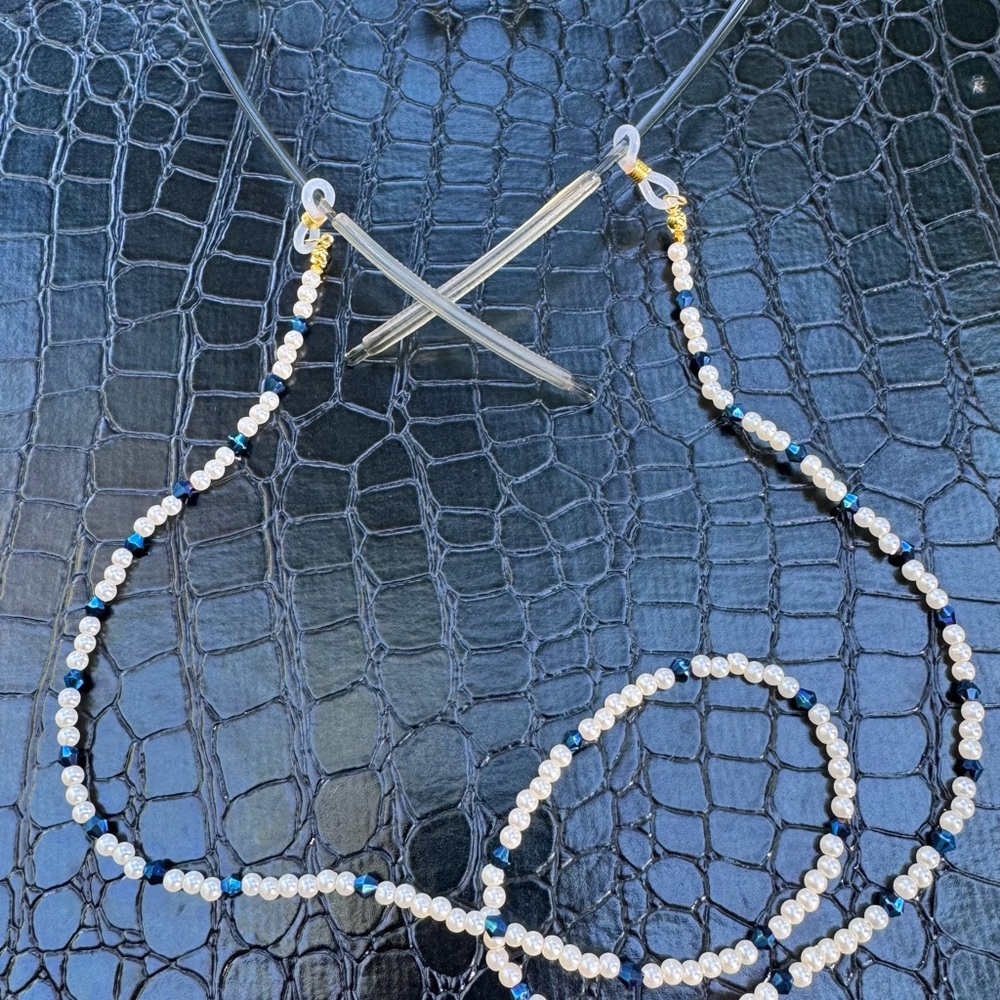 27” New Handmade crystal Beaded eyeglass chain